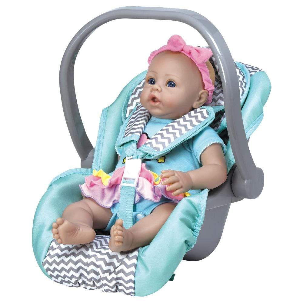 Zig Zag Car Seat Carrier -Removable Seat Cover - Fits Doll up to 20”