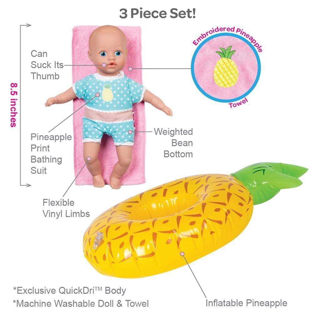 Adora Water Baby Doll SplashTime Baby Tot Sweet Pineapple, 8.5"