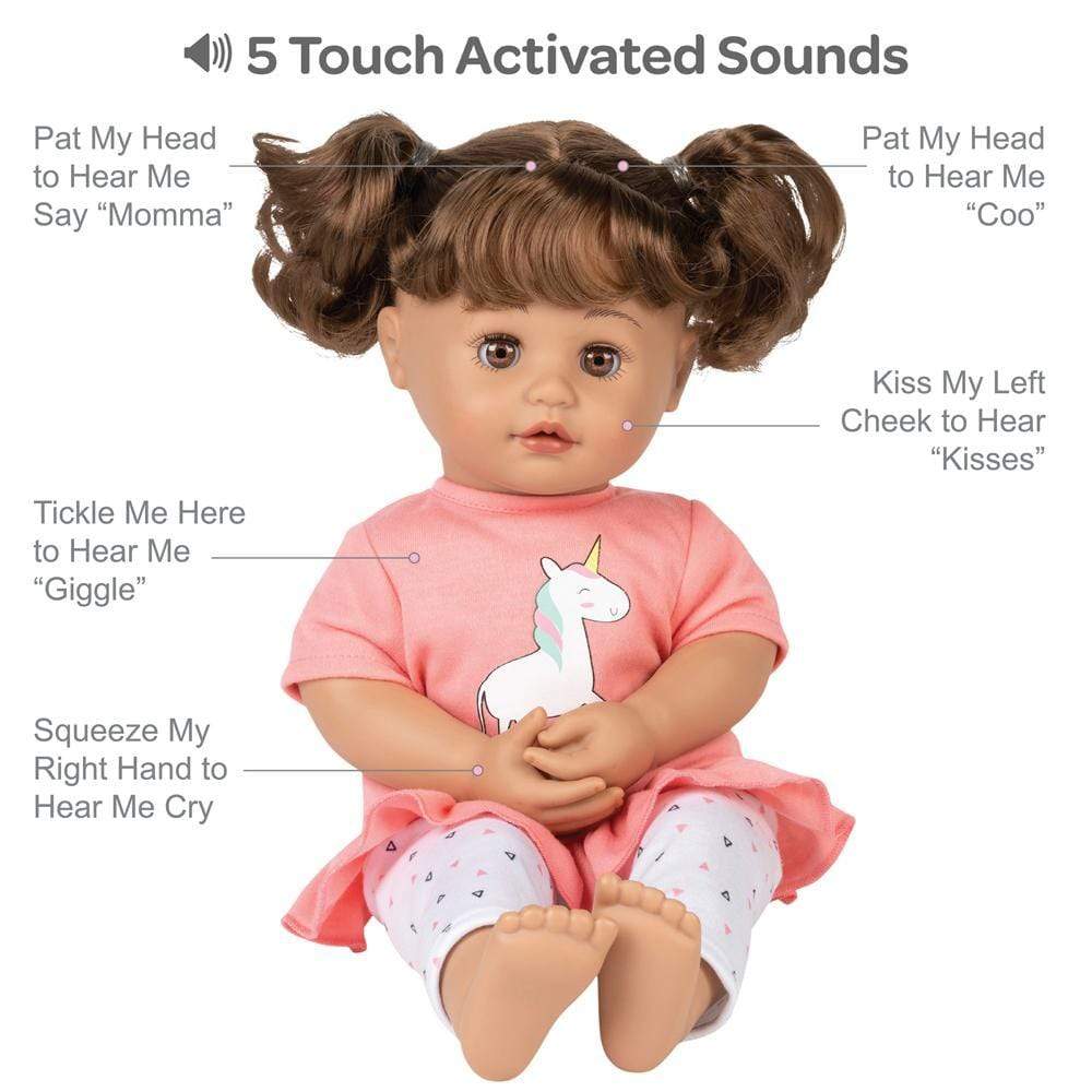 Adora Interactive Baby Doll, 15 inch My Cuddle & Coo Unicorn Magic