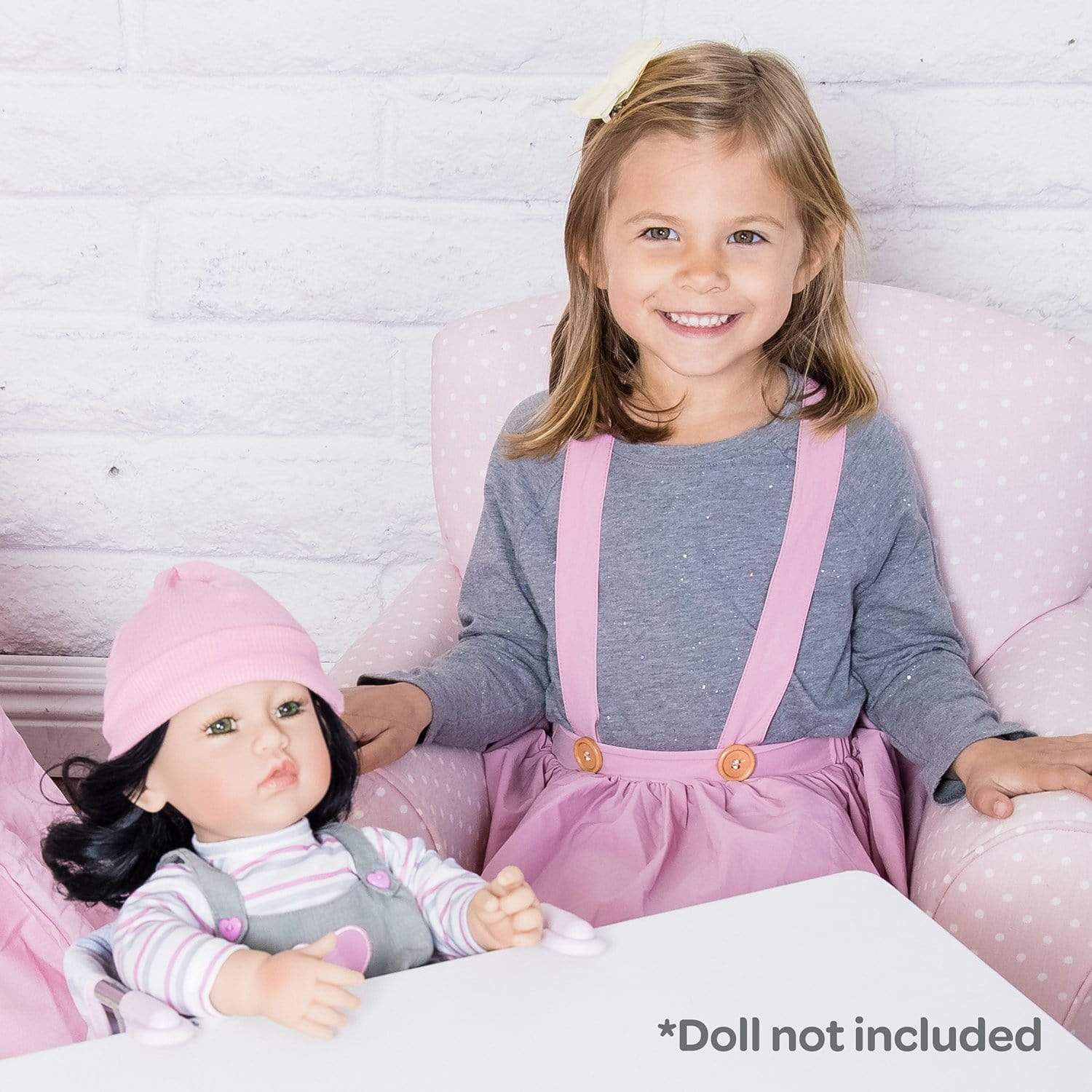 Adora Table Feeding Seat, Baby Doll Accessories in Classic Pastel Pink