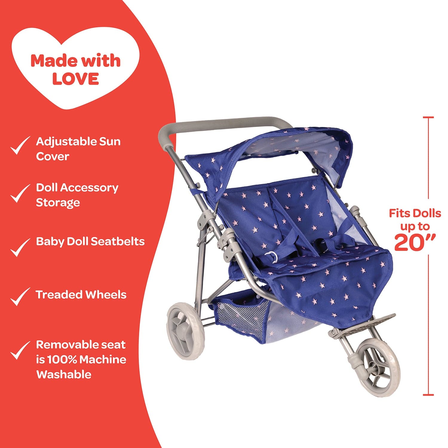 Starry Night Twin Jogger Stroller
