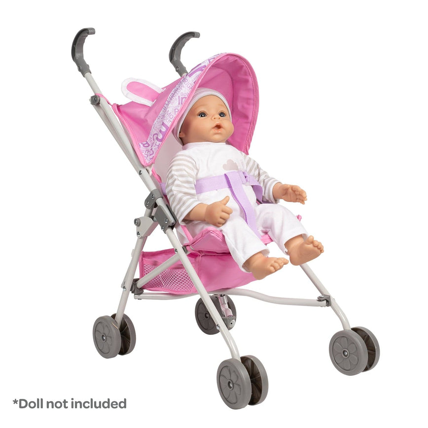 Be Bright Bunny Medium Shade Stroller with Clip-On Bunny Toy