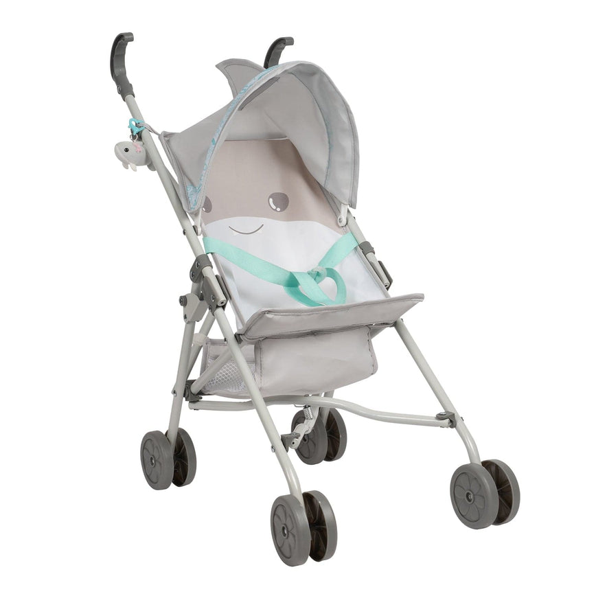 Be Bright Shark Medium Shade Stroller with Clip-On Shark Toy