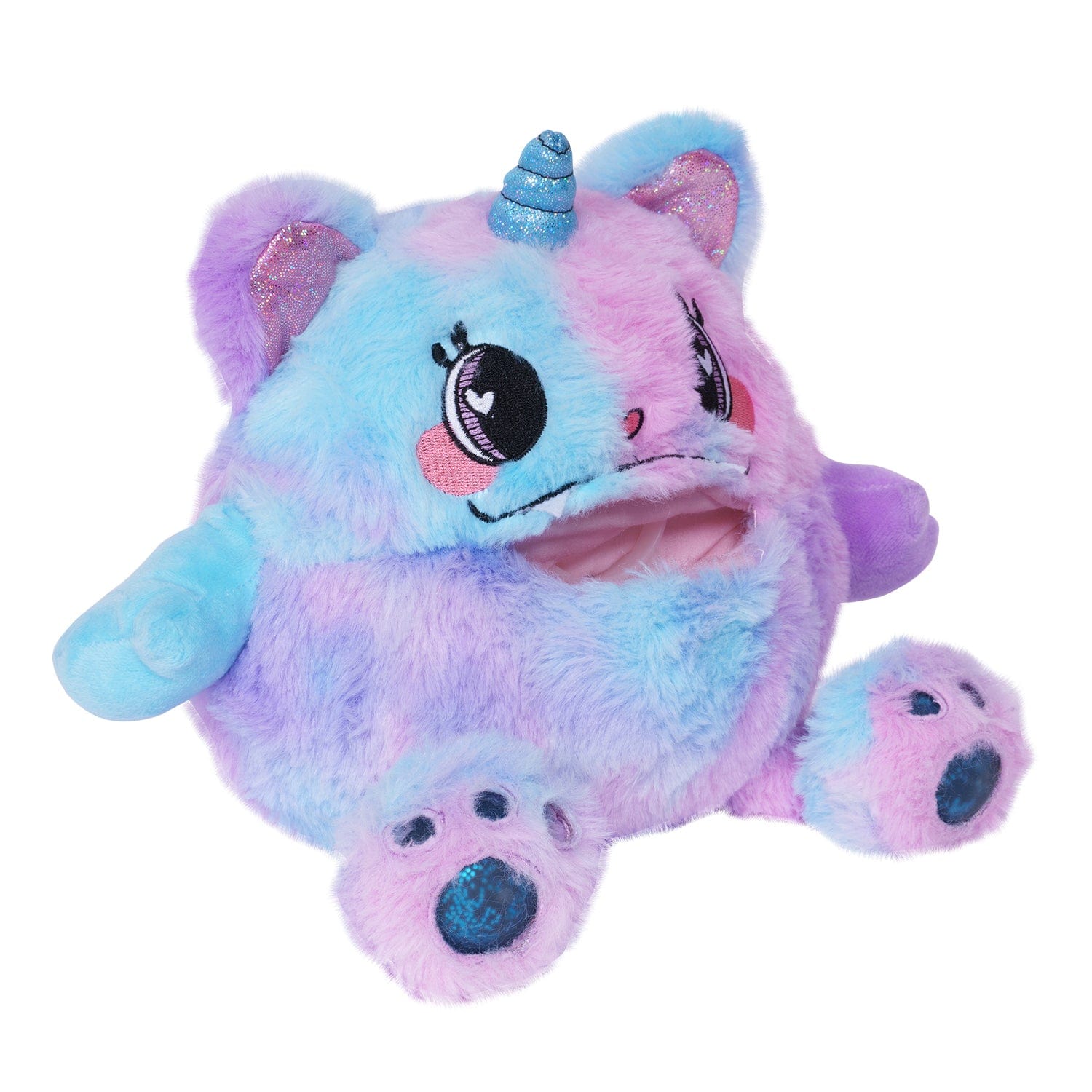 Adora's Kitty Calm Cuddle Monster cute stuffed animal has ultra-soft faux fur to provide maximum soothing, plus built-in fidget toys in her paws, ears, and tail to provide sensory relief. She has a 1 lb. weighted body to help relieve anxiety and stress, plus her 7