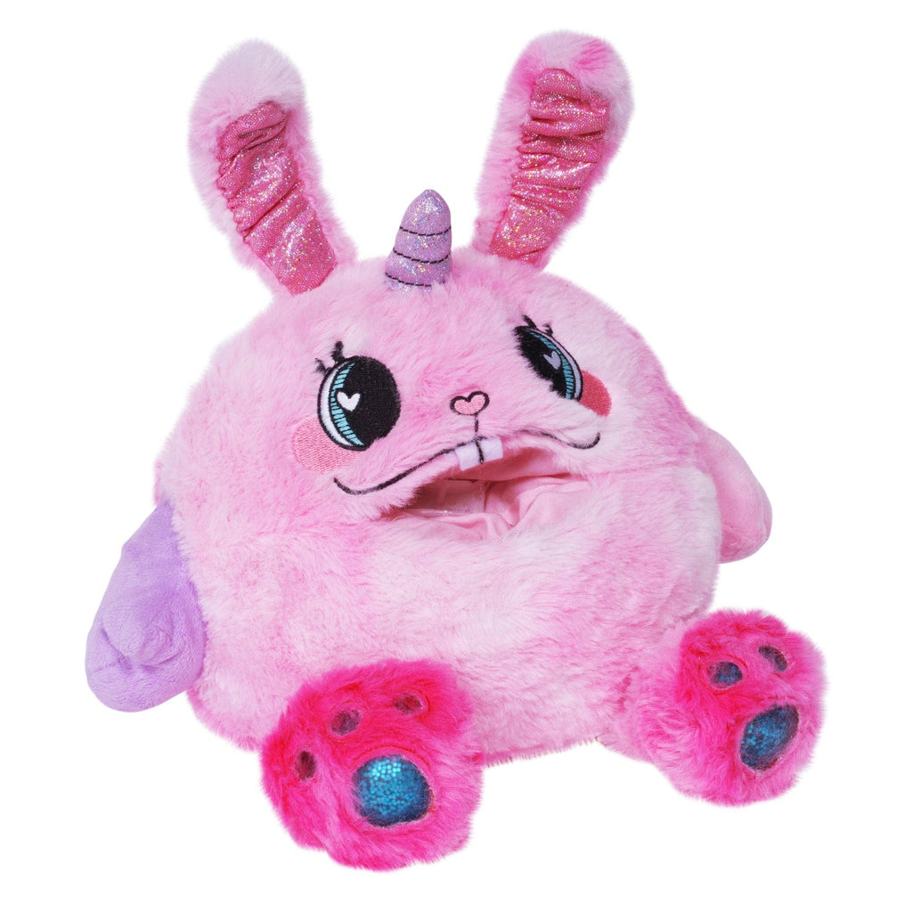 Adora's Bunny Hugs Cuddle Monster cute stuffed animal has ultra-soft faux fur to provide maximum soothing, plus built-in fidget toys in her paws, ears, and tail to provide sensory relief. She has a 1 lb. weighted body to help relieve anxiety and stress, plus her 7" size is perfect for little hands. 