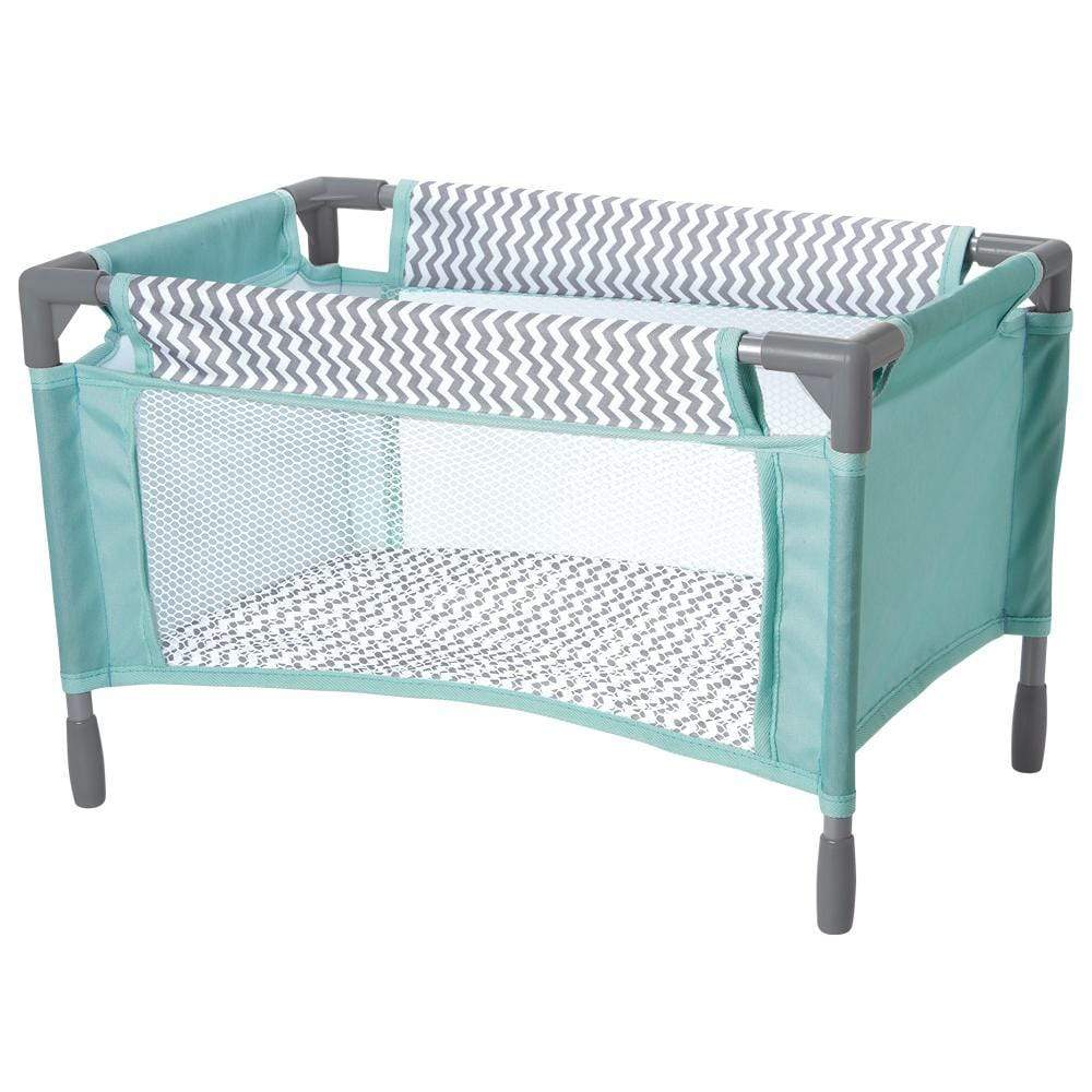 Zig Zag Playpen Bed - Baby Doll Crib - Fits Doll up to 20” | Adora