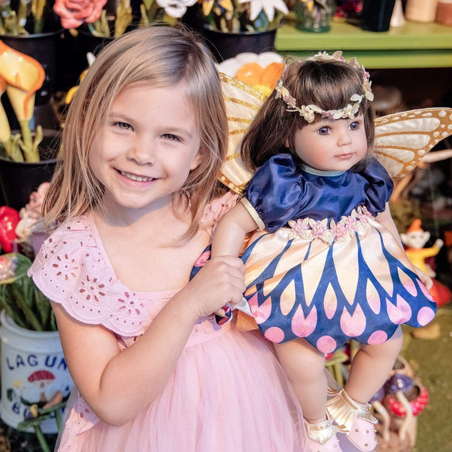 Adora Realistic Baby Doll, Toddler Doll Flutterbye Baby - 20 inch Brown Hair/Brown Eyes