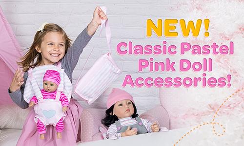 Adora PlayDate Accessories - Classic Pastel Pink Baby Doll Accessories