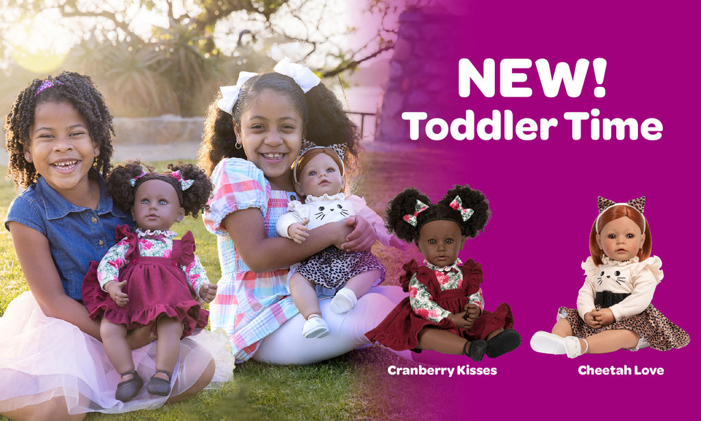 Meet ToddlerTime Doll Cranberry Kisses & Cheetah Love!