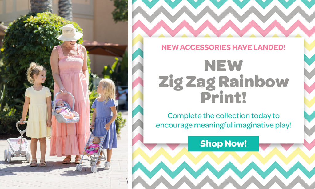 New! Adora Rainbow Zig Zag Doll Accessories