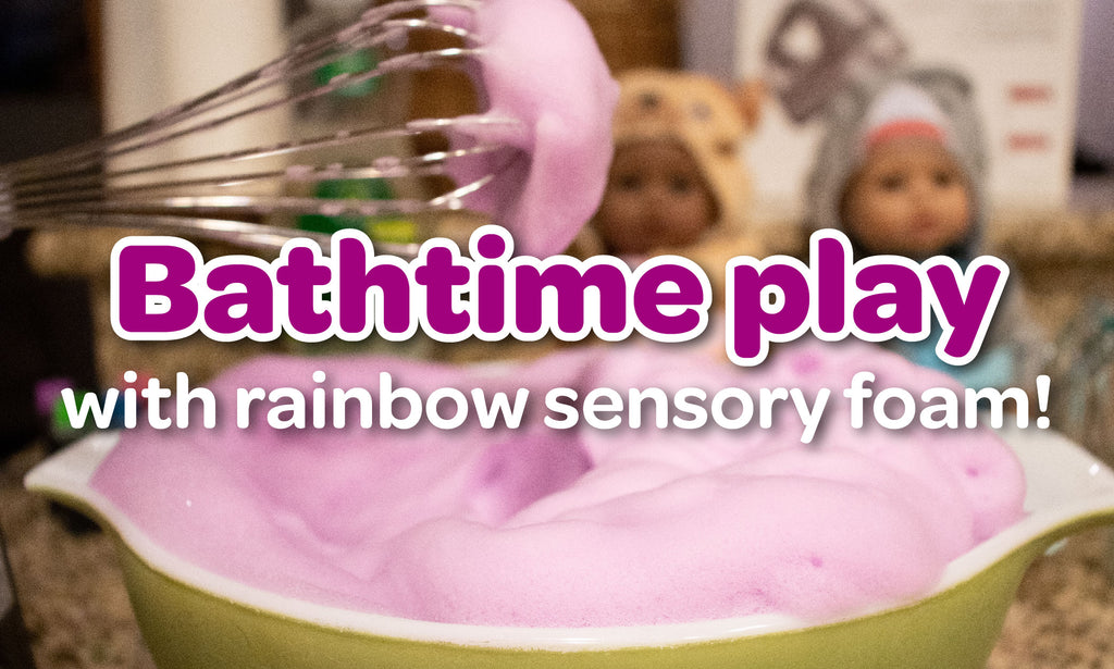 BathTime Play with Rainbow Sensory Foam 