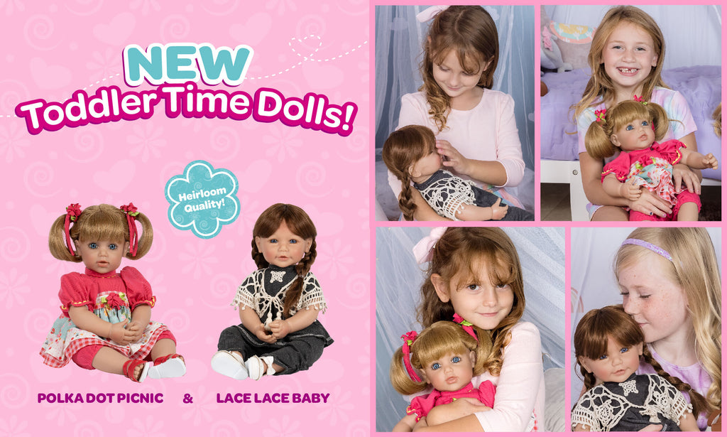 Meet ToddlerTime Doll Polka Dot Picnic & Lace, Lace, Baby