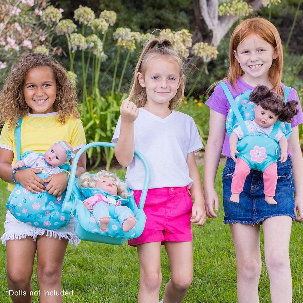 Adora Flower Power Doll Accessories - Carrier, Carseat, Diaper Bag