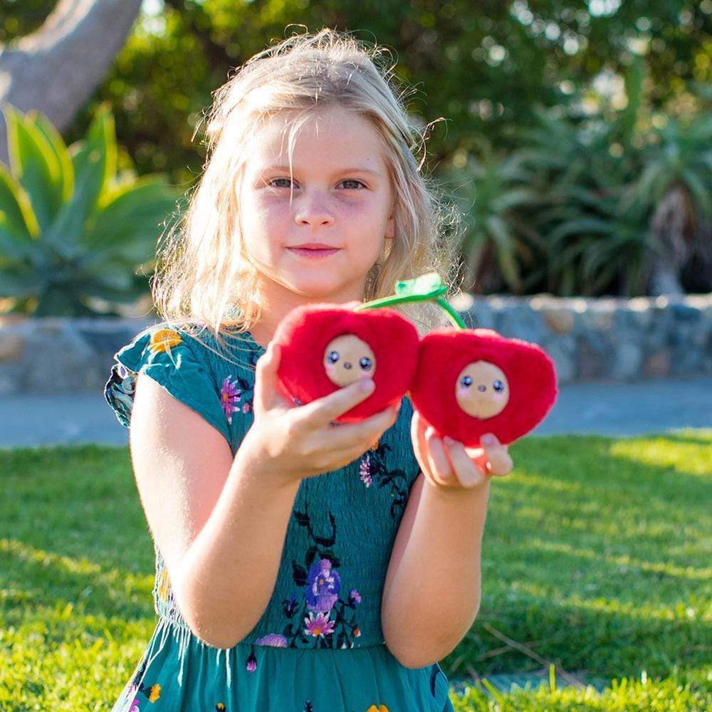 Adora Soft Fruit Plush 3-Piece Set, 6" Avocado, Cherry, Peach Plush