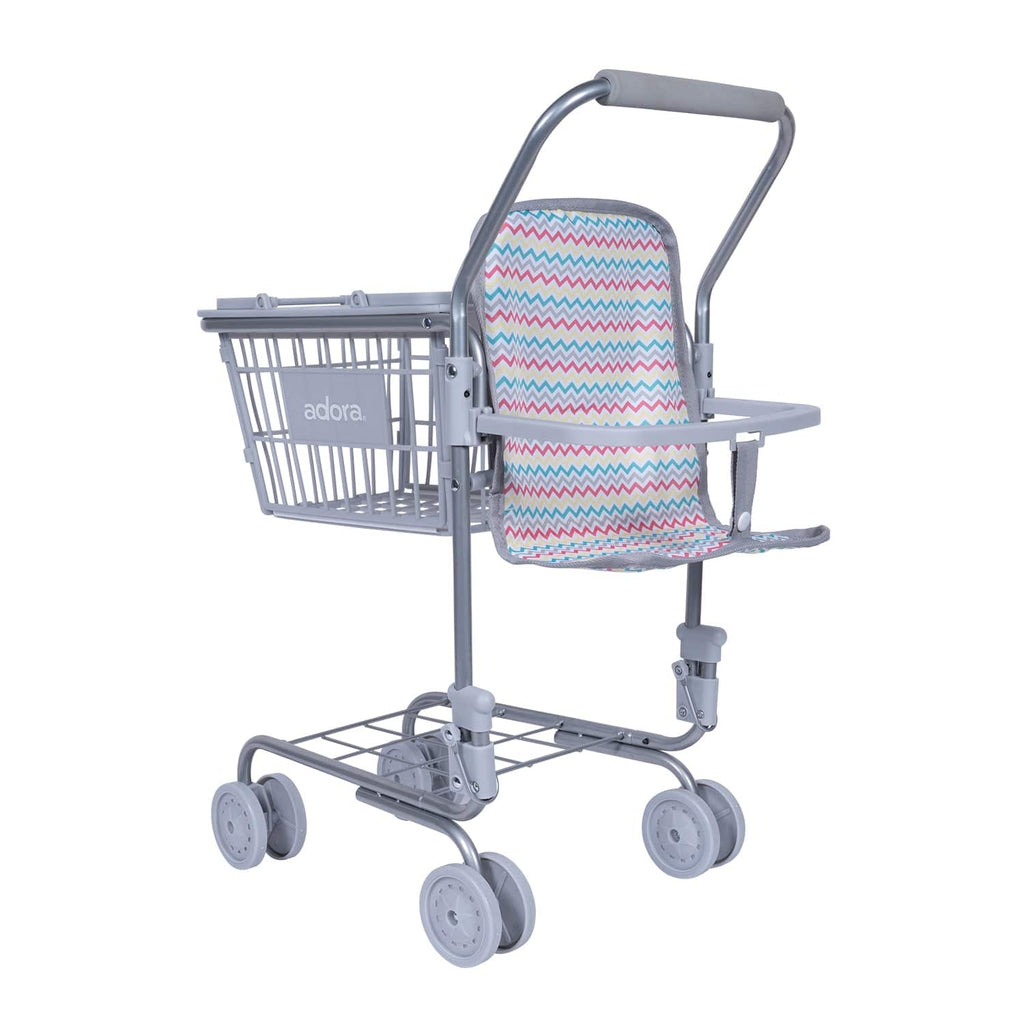 Adora 2-in-1 Shopping Cart with Doll Seat – Zig Zag Rainbow