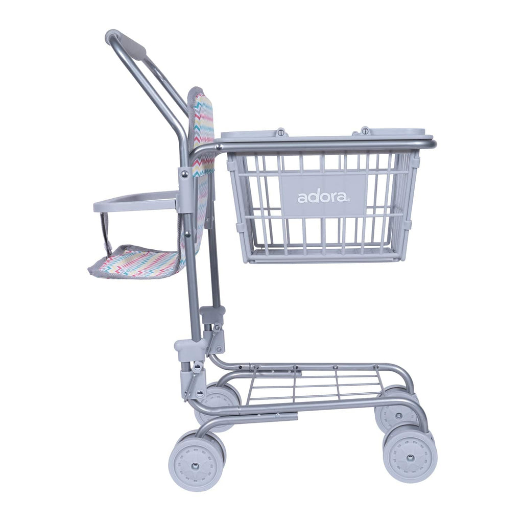 Adora 2-in-1 Shopping Cart with Doll Seat – Zig Zag Rainbow