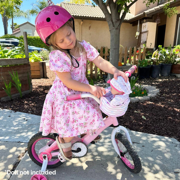 Adora Bicycle Doll Carrier - Classic Pastel Pink