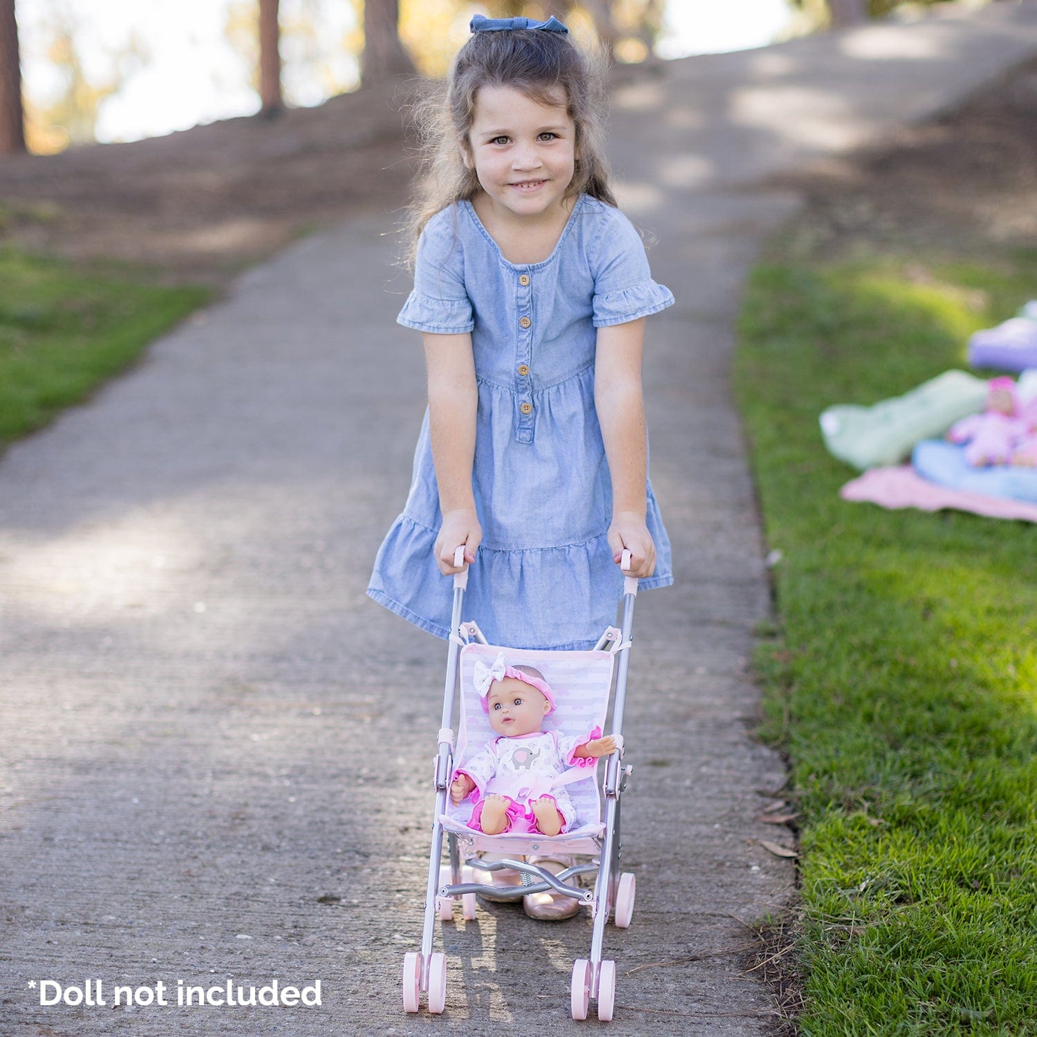 Mini Umbrella Baby Doll Stroller - Classic Pastel Pink