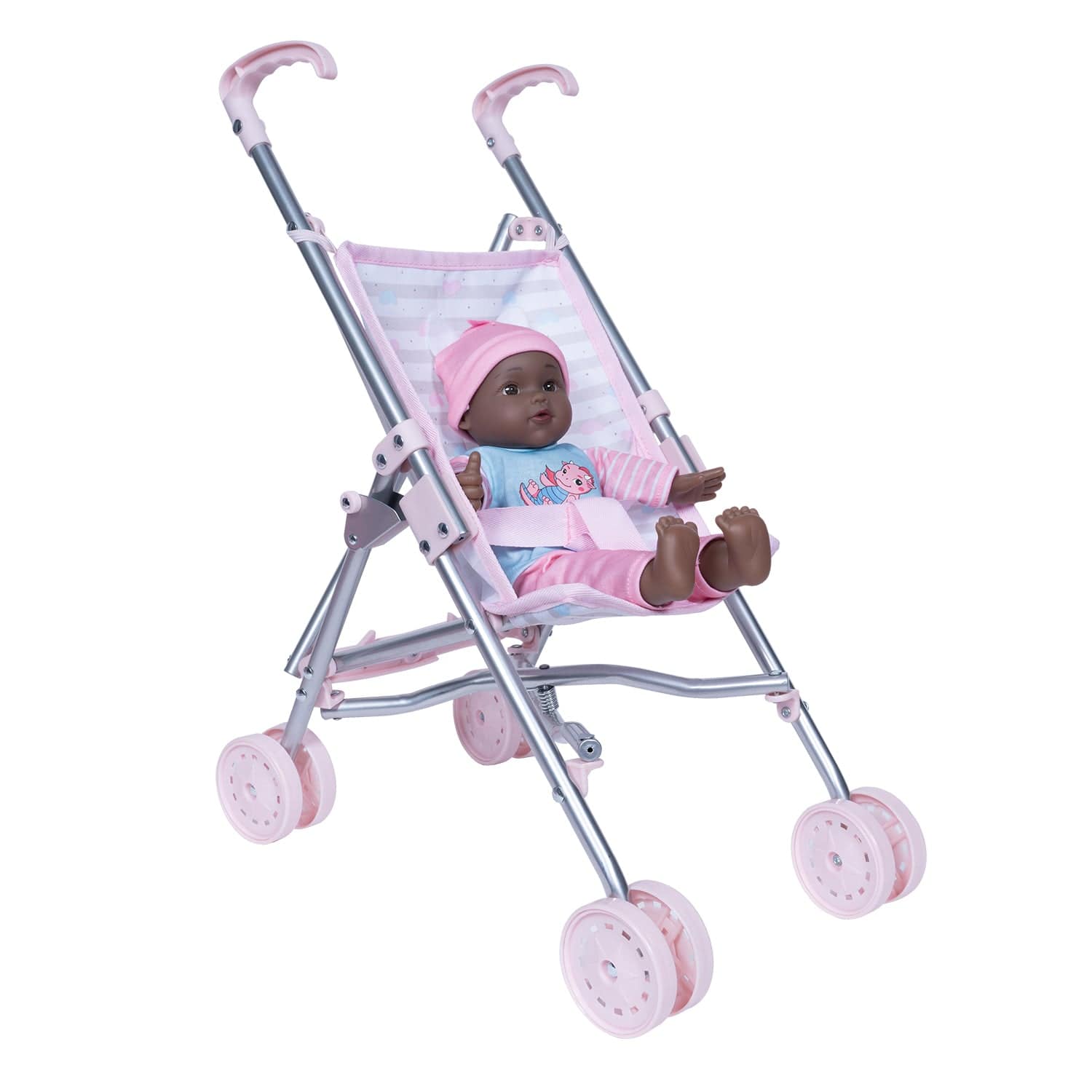 Mini Umbrella Baby Doll Stroller - Classic Pastel Pink