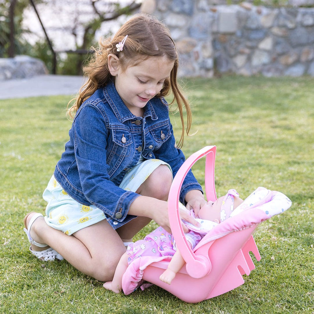 Adora Pink Blooms Doll Car Seat Carrier, fits up to 20" dolls, Age 2+