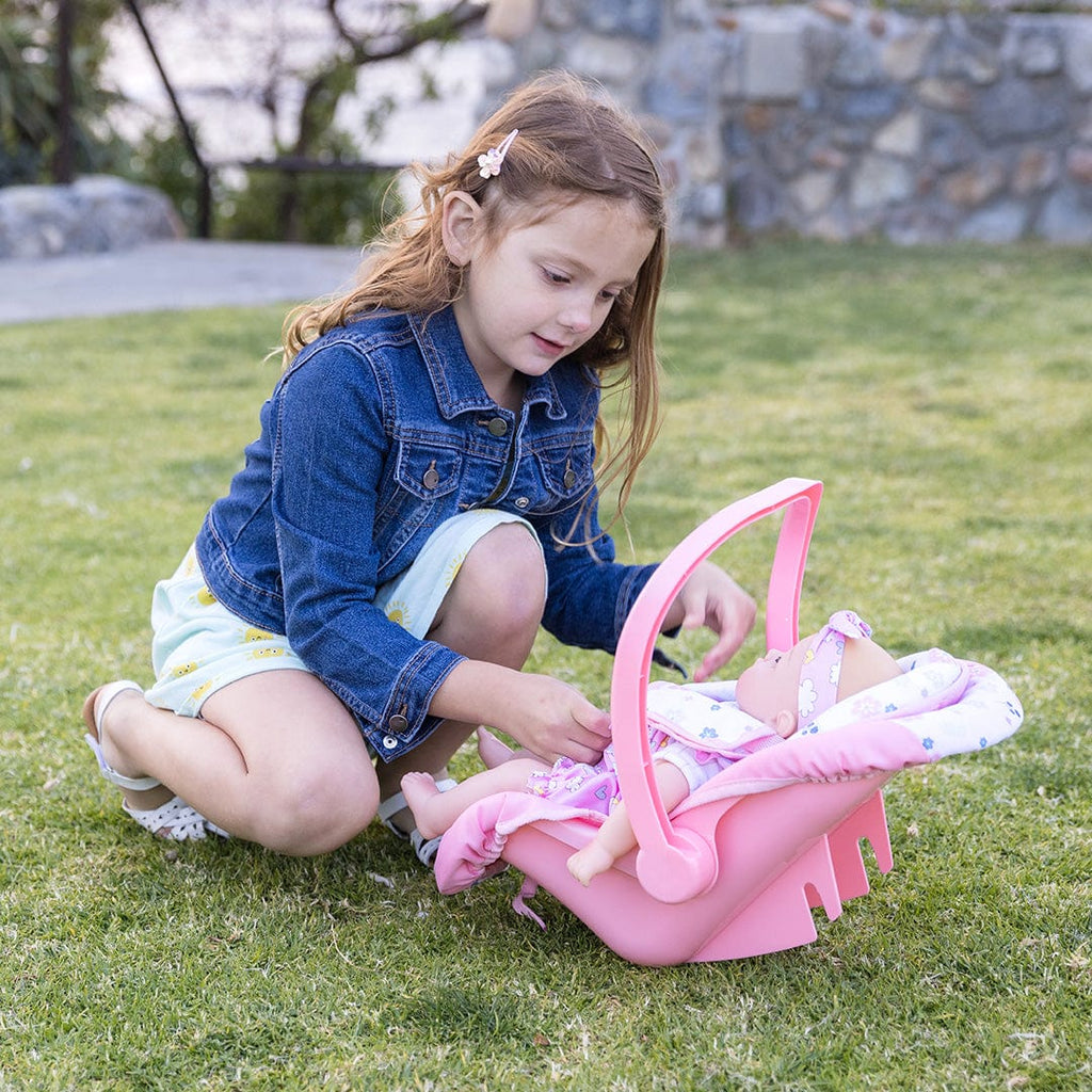 Adora Pink Blooms Doll Car Seat Carrier, fits up to 20" dolls, Age 2+