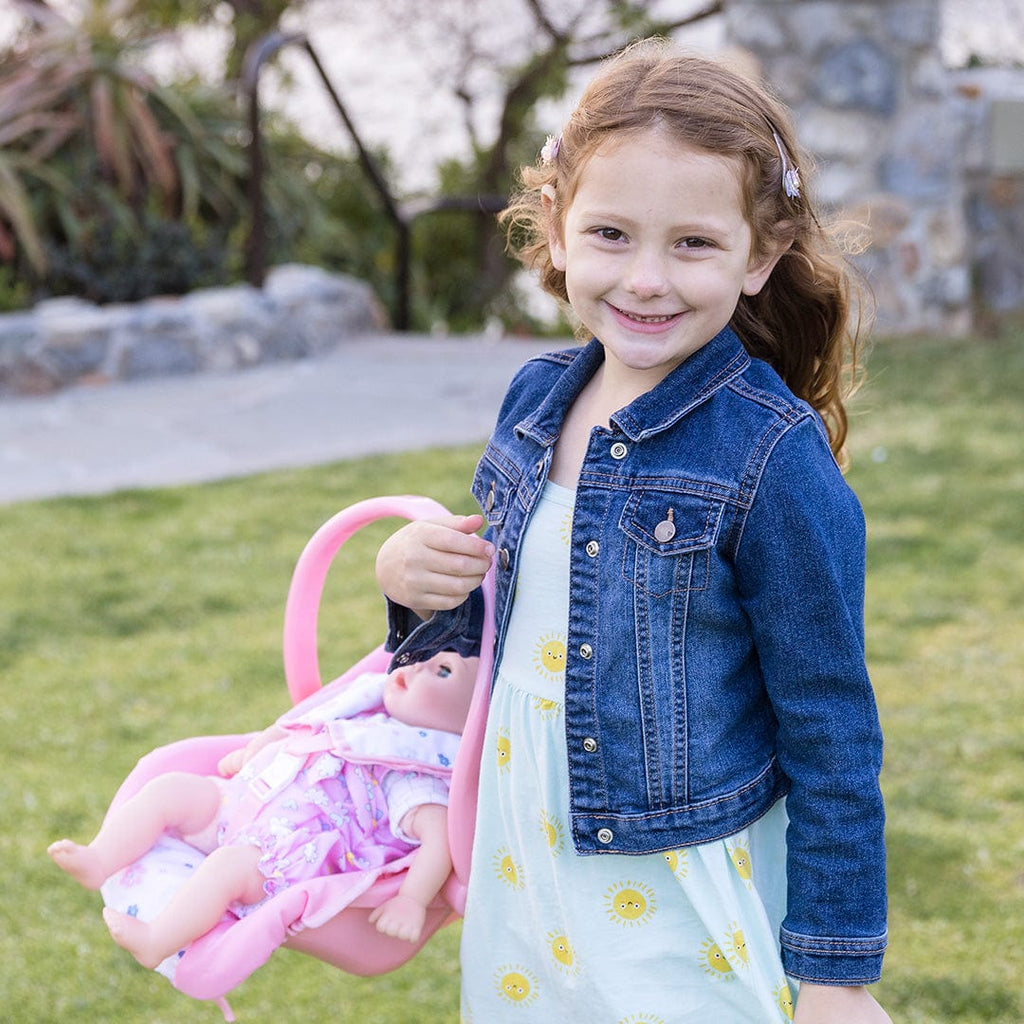 Adora Pink Blooms Doll Car Seat Carrier, fits up to 20" dolls, Age 2+