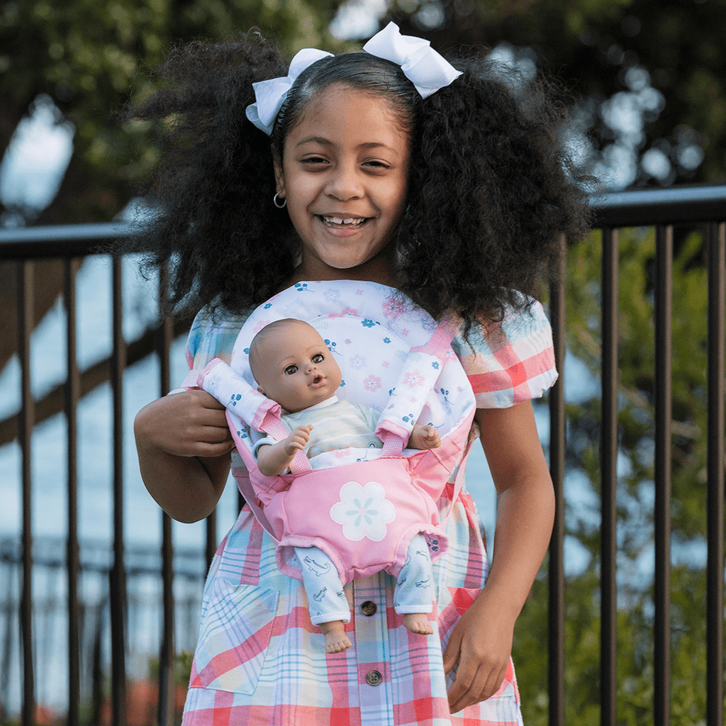 Adora Pink Blooms Baby Carrier Snuggle, fits up to 20" dolls