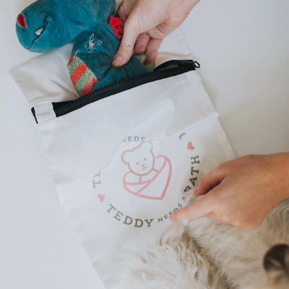 Teddy Needs a Bath Small Washer and Dryer Bag - 10"X15"