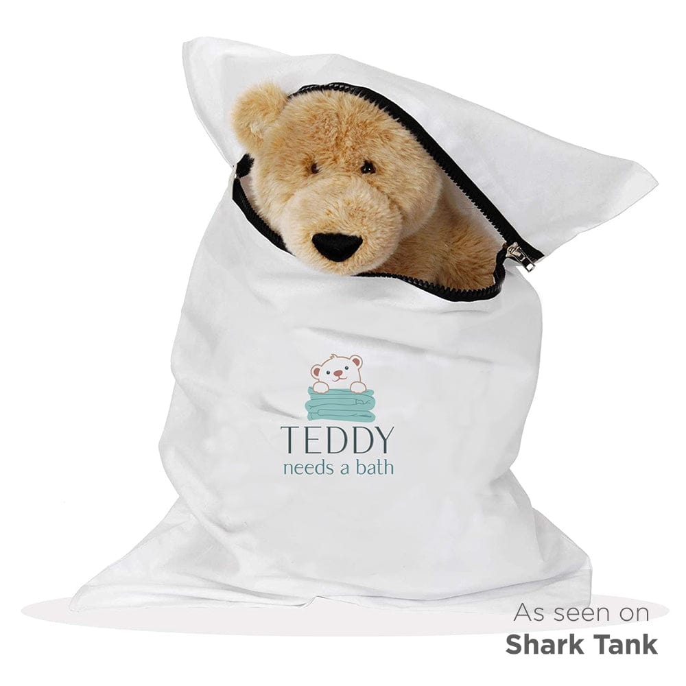 Teddy Needs a Bath Small Washer and Dryer Bag - 10"X15"