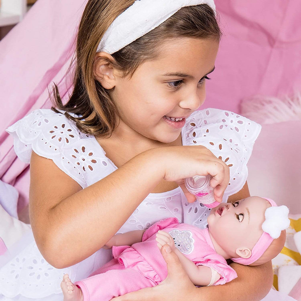 Adora Realistic Baby Doll for Kids- NurtureTime Baby Soft Pink Blue Eyes
