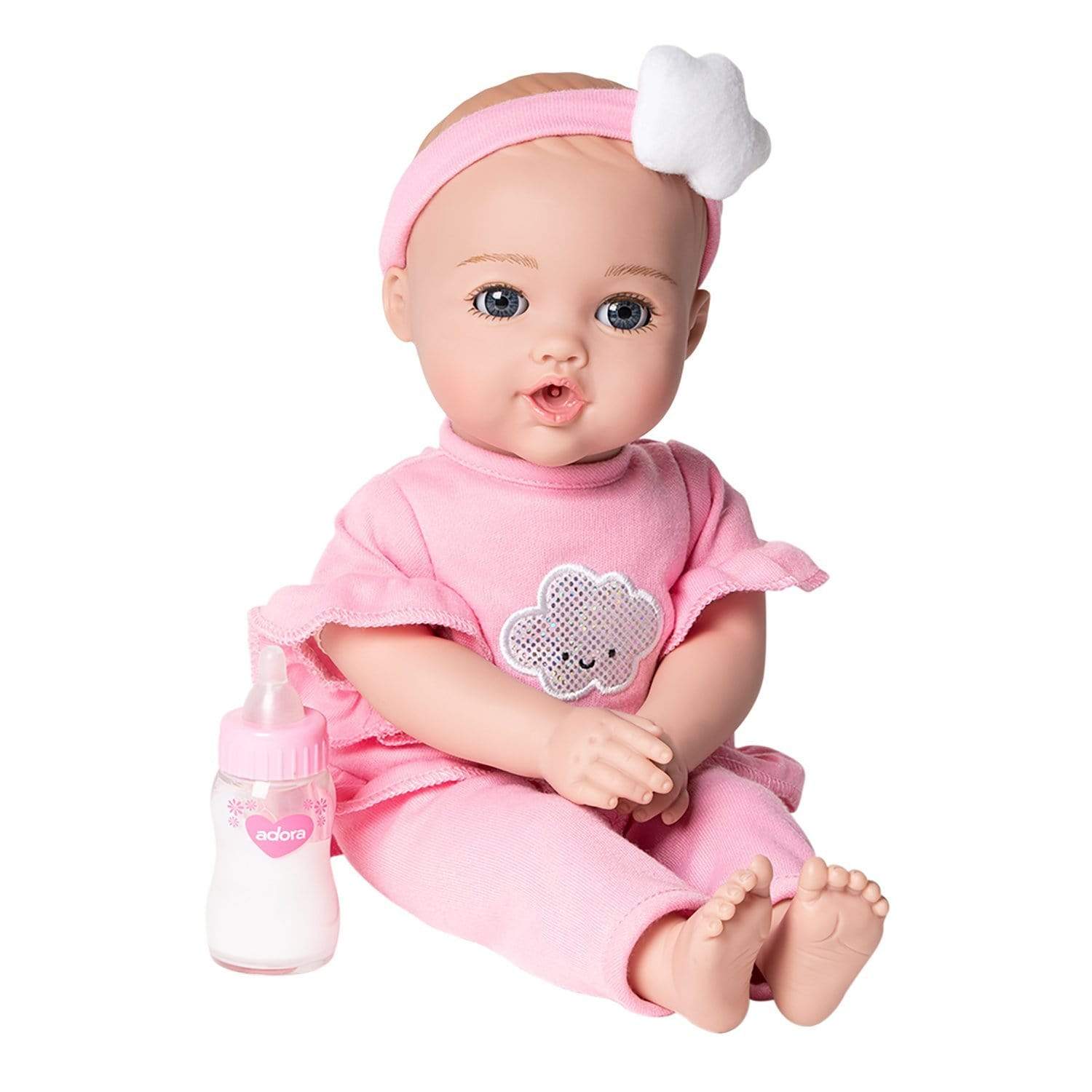 Adora 13 inch Cry Baby Doll NurtureTime Baby Soft Pink Open/Close eyes