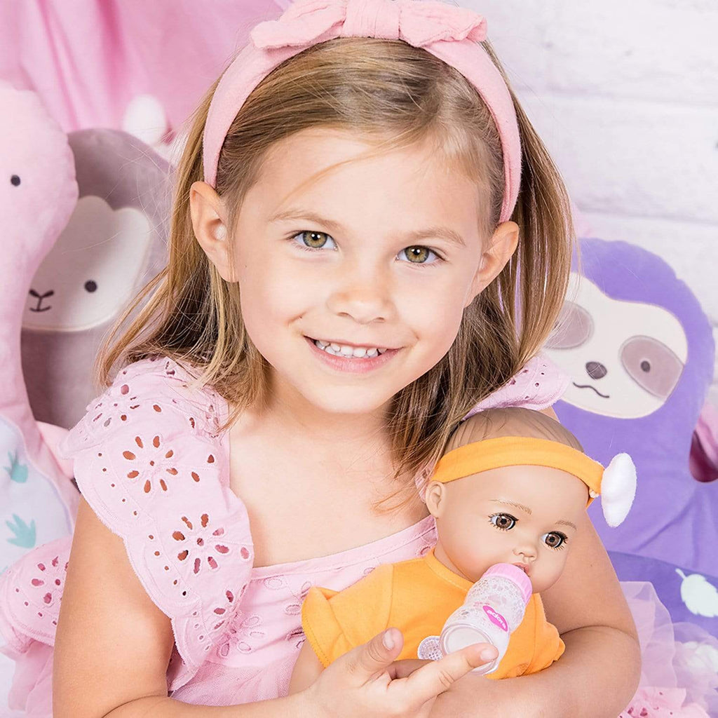 Adora Realistic Baby Doll for Kids- NurtureTime Baby Sweet Orange Brown Eyes