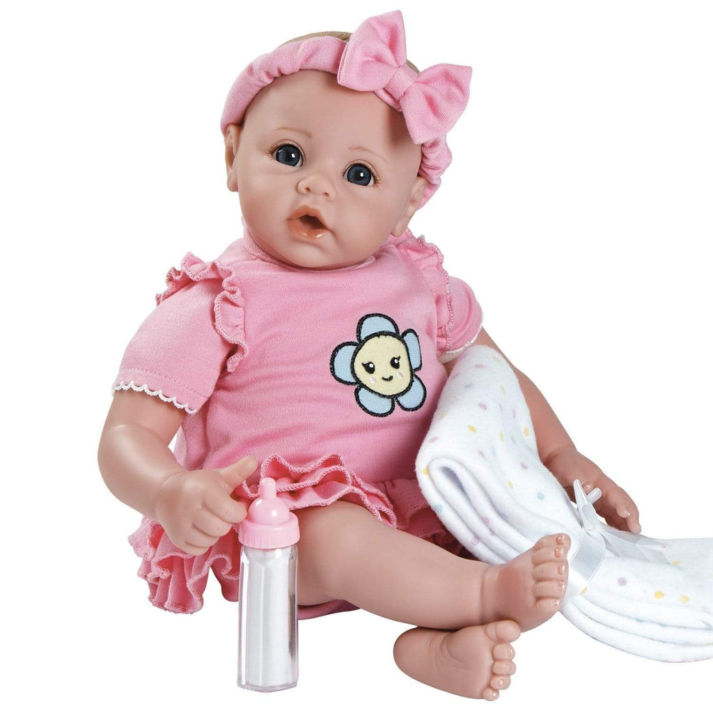 Adora BabyTime Doll, Realistic & Lifelike 16" Baby Doll Pink