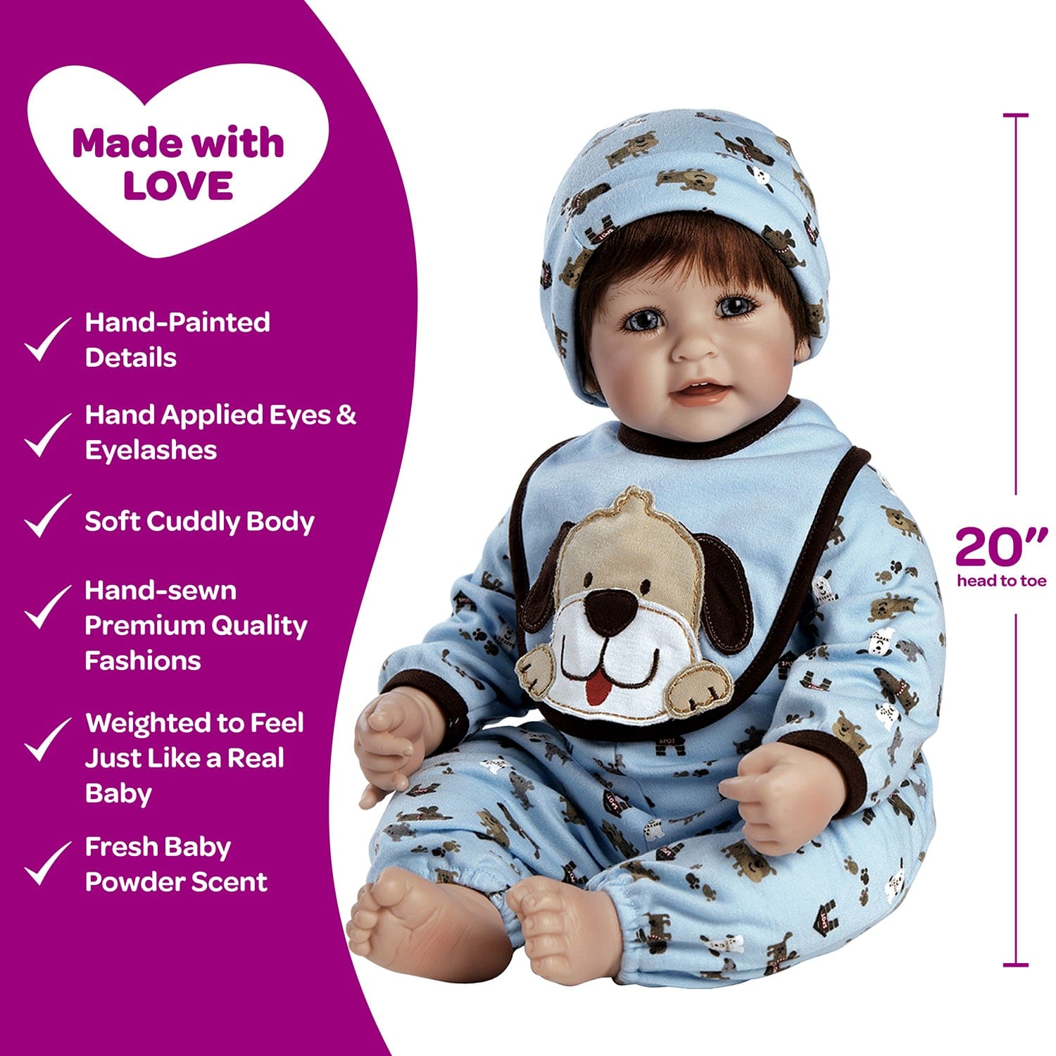 Adora Toddler Doll WOOF! - Baby Doll That Looks Real - 20 inch Boy