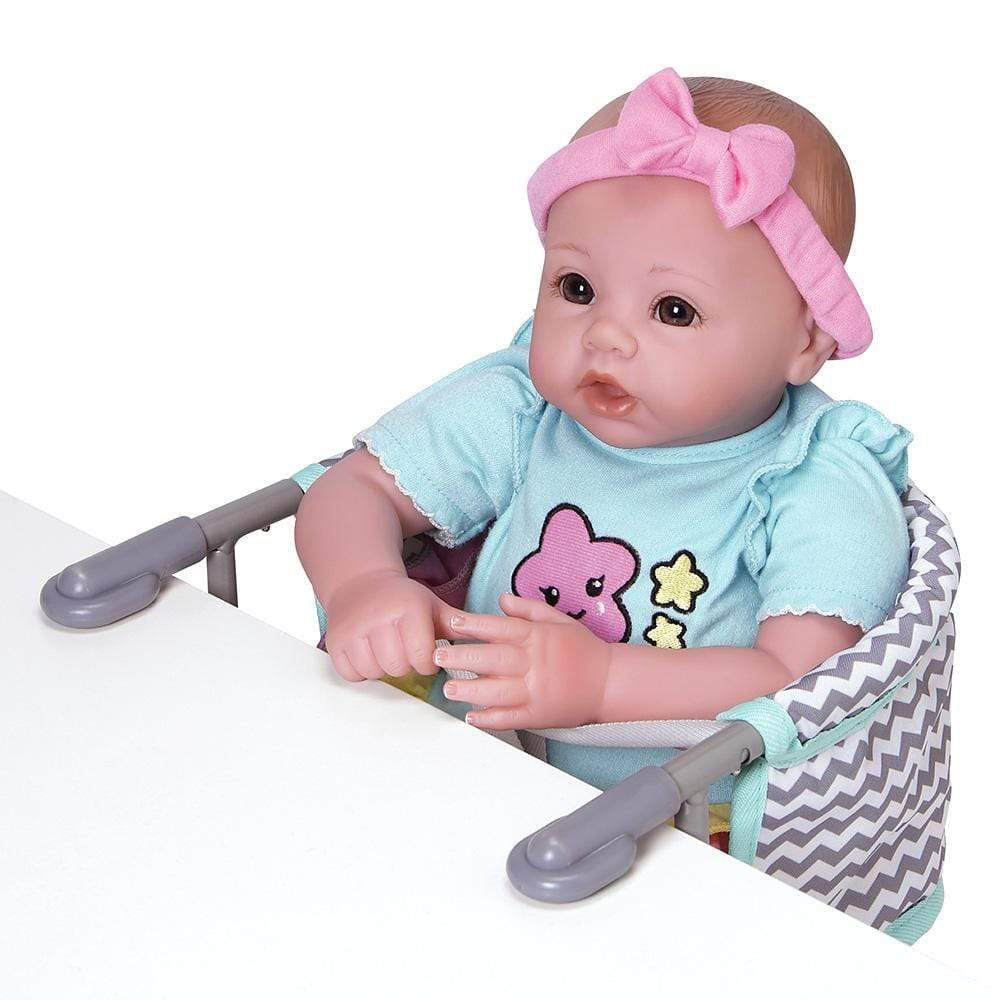 Zig Zag Portable Table Feeding Seat, Doll Accessory for 15-16" dolls