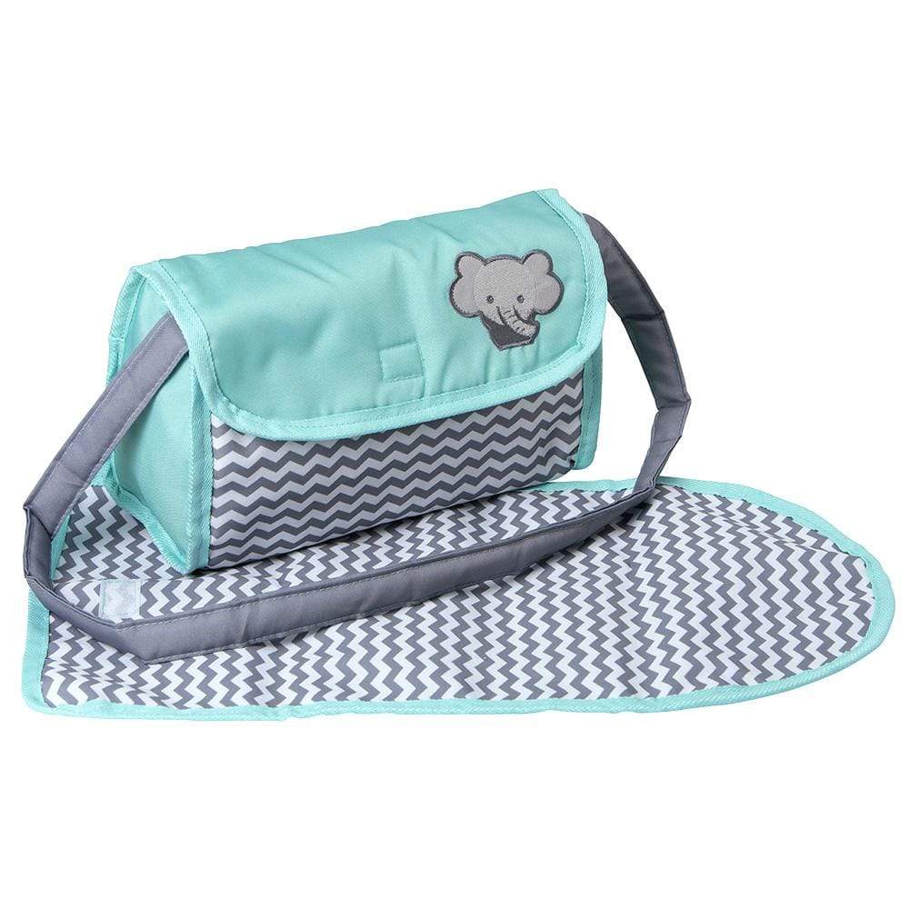 Zig Zag Doll Diaper Bag with Changing Mat & Feeding Bottle -  Adora