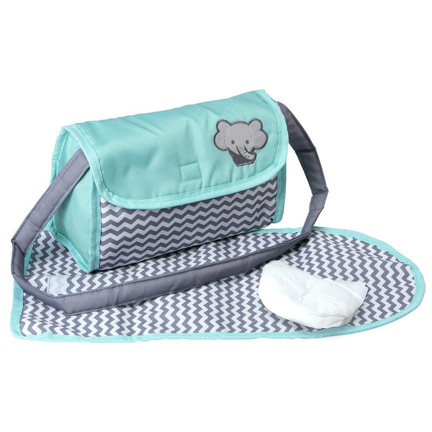 Adora Bab Doll Diaper Bag in Gender Neutral Zig Zag Design 