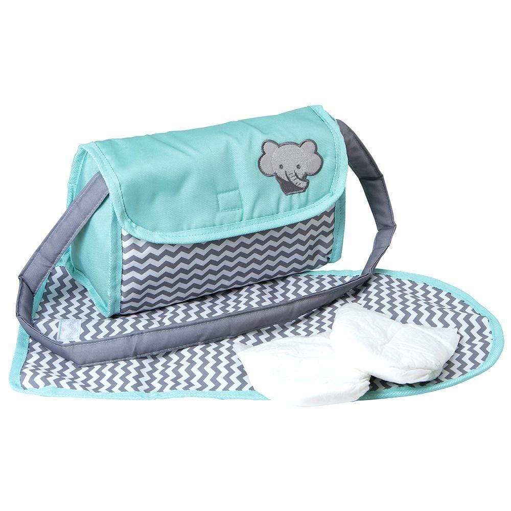 Adora Baby Doll Accessories Diaper Bag - Zig Zag Diaper Bag, Perfect for Boy Dolls