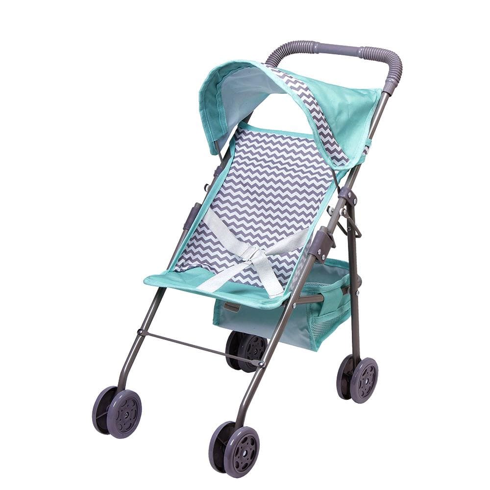 Adora Doll Stroller, Gender Neutra Zig Zag Medium Shade Umbrella