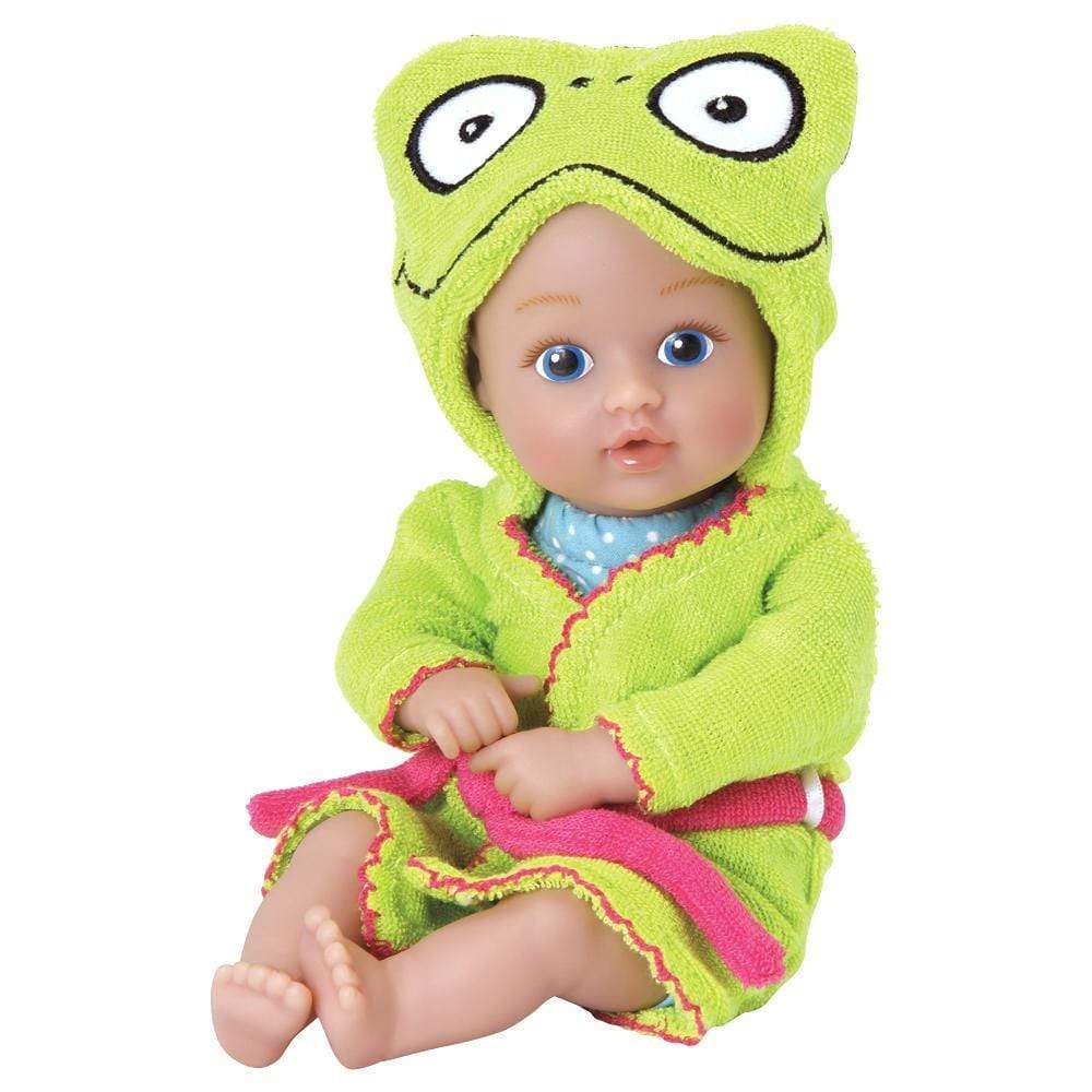 Adora 8.5" Bathtime Baby Tot Frog - Washable, Soft & Cuddly Baby Doll for Ages 1+