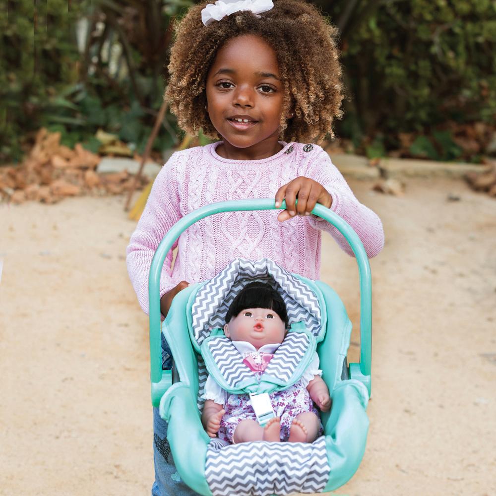 Adora Baby Doll Car Seat Carrier in Gender Neutral Zig Zag Design