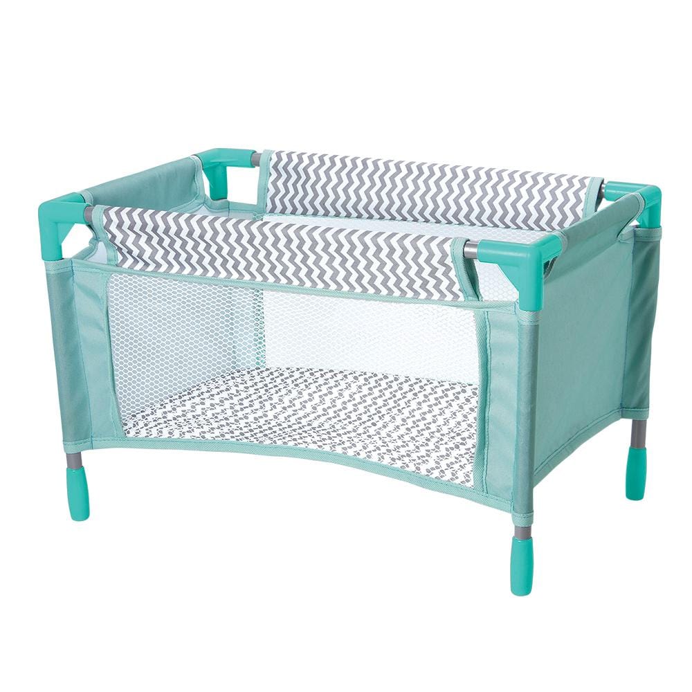 Adora Baby Doll Crib Playpen Bed in Zig Zag Pattern - Adora