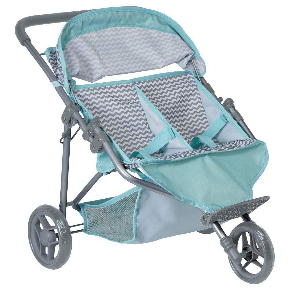 Baby Doll Stroller - Zig Zag Twin Jogger Stroller | Adora