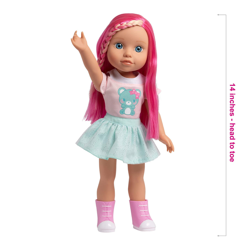 aAdora 14" Doll-Be Bright Doll Honey Bear,Hair Color Changes in the Sun