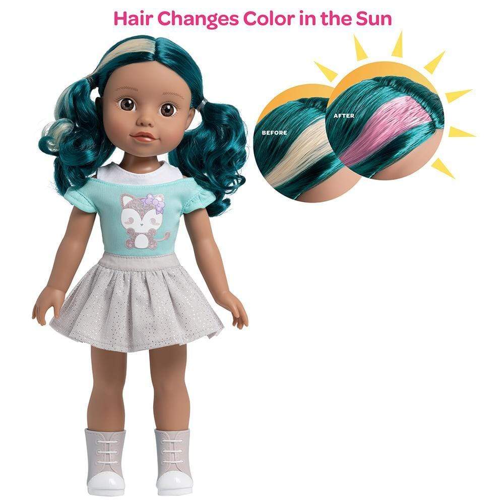 Adora 14" Doll-Be Bright Doll Alma Wolf, Hair Color Changes in the Sun