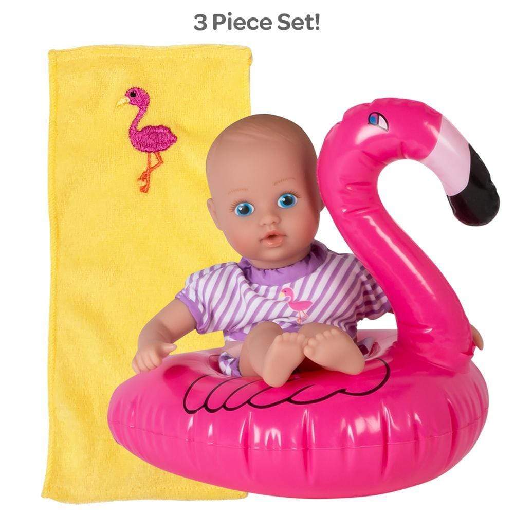 Adora Baby Bath Toy SplashTime Baby Doll Tot Fun Flamingo, 8.5 inches