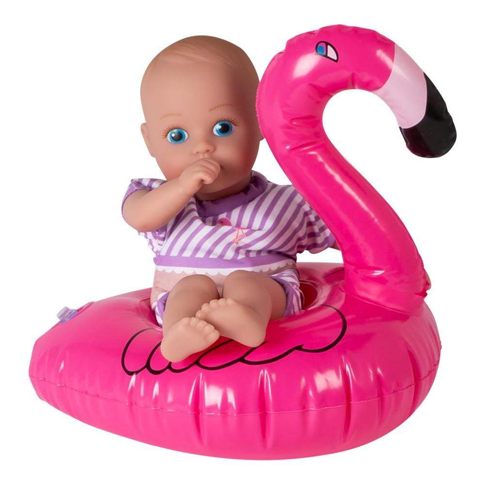 Adora Baby Bath Toy SplashTime Baby Doll Tot Fun Flamingo, 8.5 inches