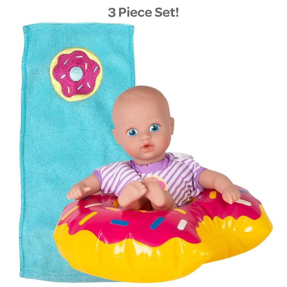 Adora Baby Bath Toy SplashTime Baby Doll Sprinkle Donut, 8.5 inches