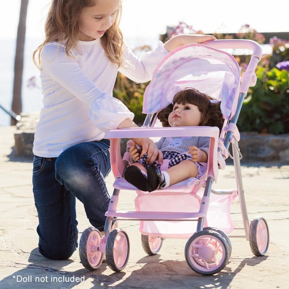 baby doll and stroller Adora Snack N Go Baby Doll Stroller with Shade