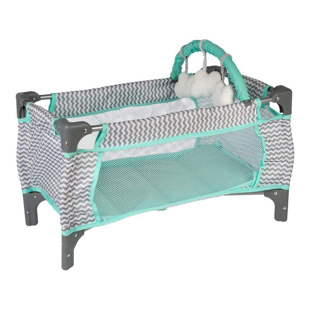 Adora 20" Baby Doll Crib Set - 7 piece Zig Zag Pack N Play